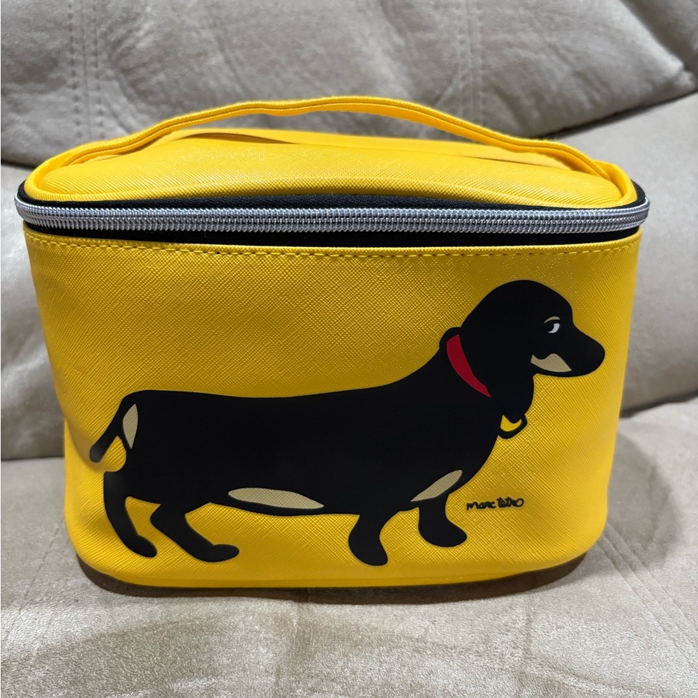 NWT Marc Tetro Daschund Cosmetic Bag